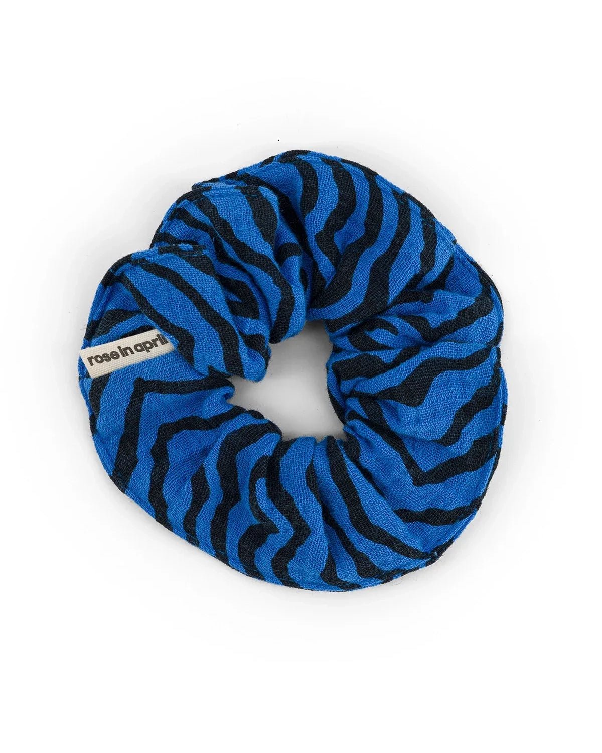 Rose in April - SCRUNCHIE Haargummi | Zebra Greek Blue - Haargummi - ROSA ECK -
