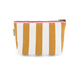 Rose in April - SOFIA Kleiner Kulturbeutel • Stripes Caramel/Ecru - Beutel - ROSA ECK Concept Store