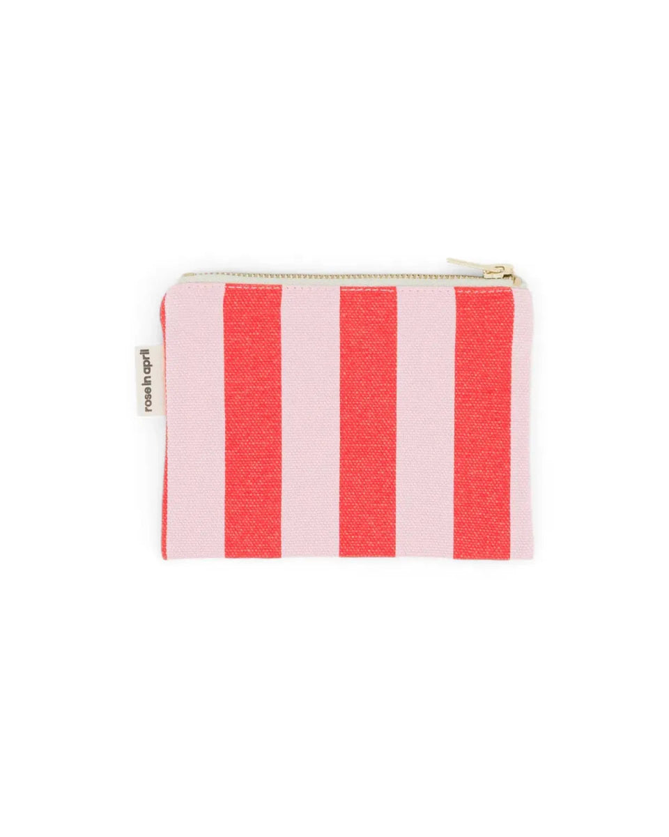 Rose in April - SOFIA Kleiner Kulturbeutel • Stripes Tomato/Candy - Beutel - ROSA ECK Concept Store