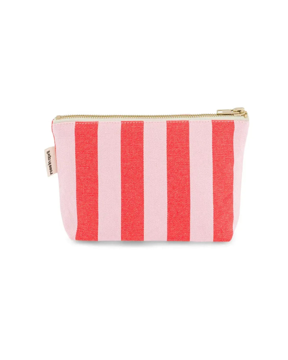 Rose in April - SOFIA Kleiner Kulturbeutel • Stripes Tomato/Candy - Beutel - ROSA ECK Concept Store