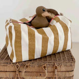 Rose in April - VIC Kulturbeutel | Stripes Ecru / Caramel - Beutel - ROSA ECK -