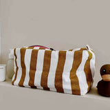 Rose in April - VIC Kulturbeutel | Stripes Ecru / Caramel - Beutel - ROSA ECK -