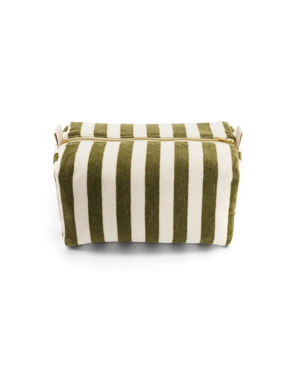 Rose in April - VIC Kulturbeutel • Stripes Kaki Terry - Beutel - ROSA ECK Concept Store