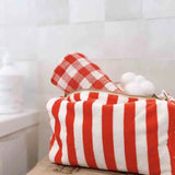 Rose in April - VIC Kulturbeutel • Stripes Tomato Terry - Beutel - ROSA ECK Concept Store