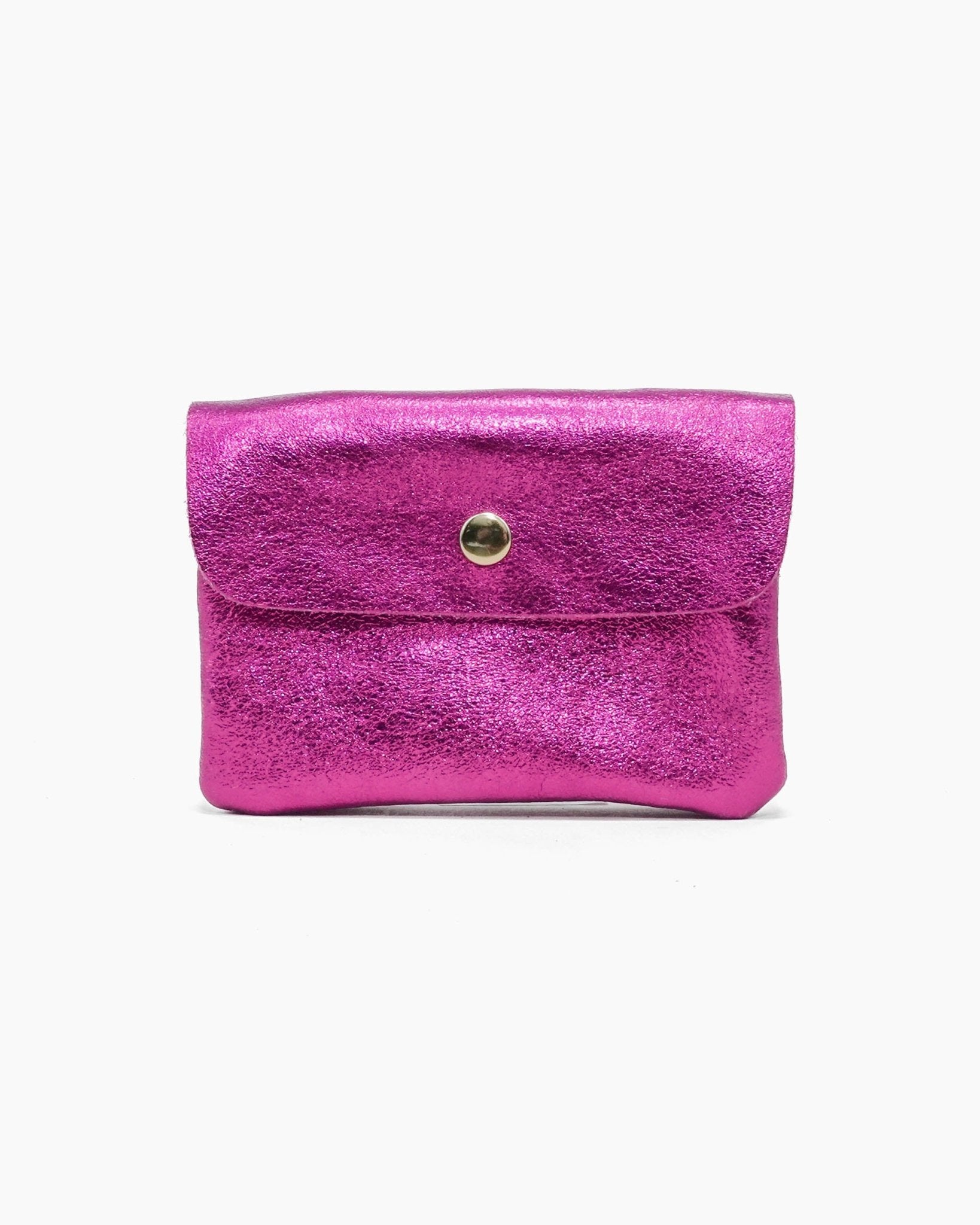 Royal Marais - Geldbeutel aus metallischem Leder | Fuchsia - ROSA ECK - Geldbörse, Pink,