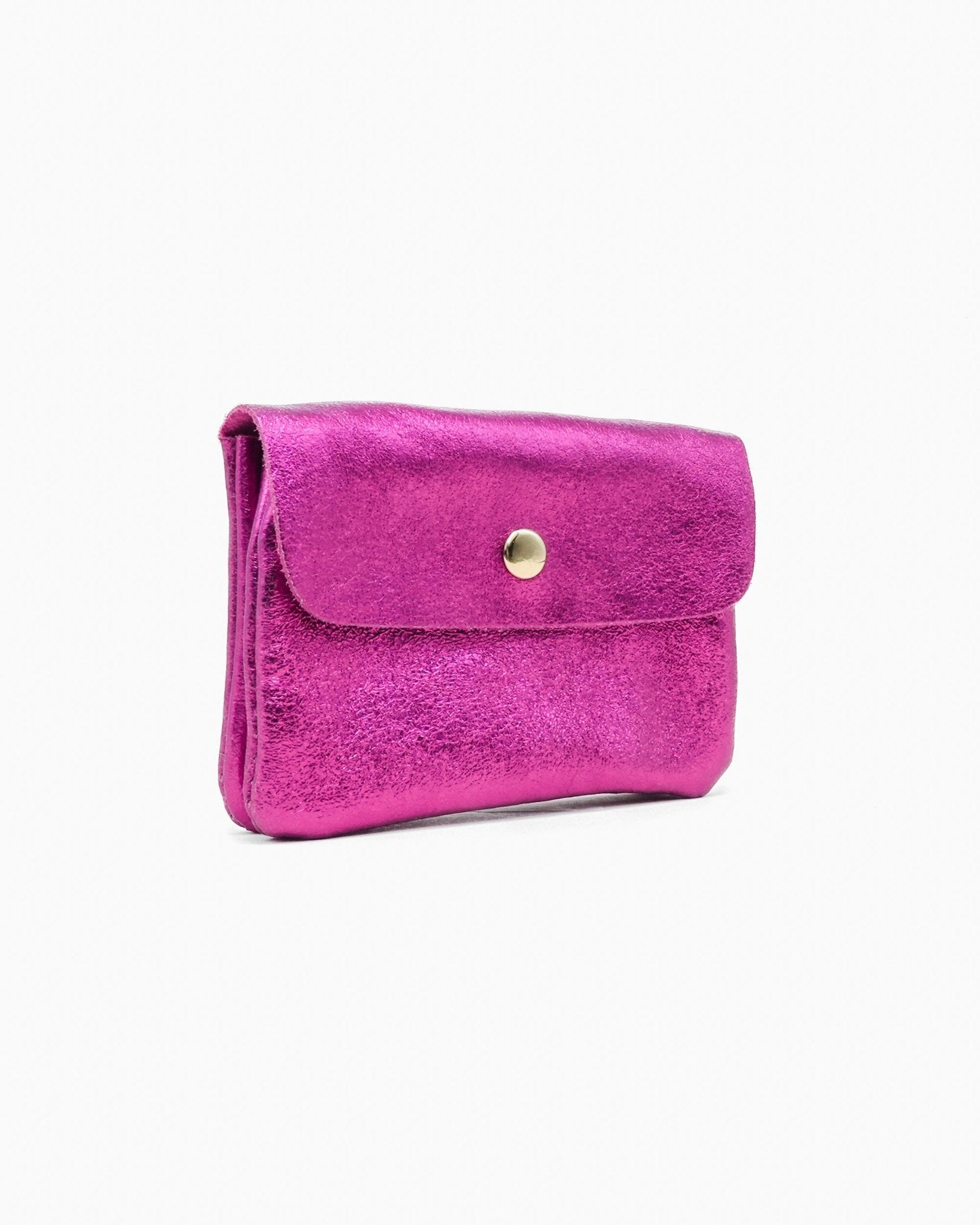 Royal Marais - Geldbeutel aus metallischem Leder | Fuchsia - ROSA ECK - Geldbörse, Pink,