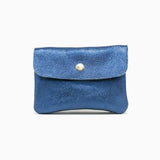 Royal Marais - Geldbeutel aus metallischem Leder | Marineblau - ROSA ECK - Blau, Geldbörse,