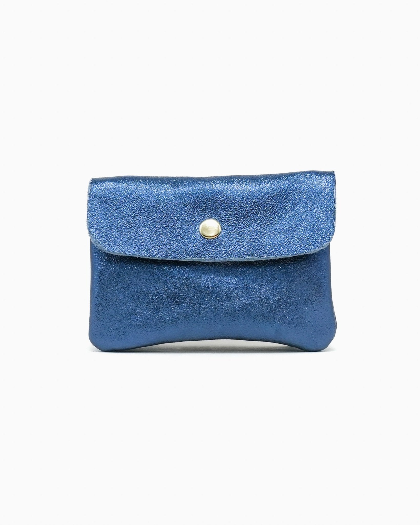 Royal Marais - Geldbeutel aus metallischem Leder | Marineblau - ROSA ECK - Blau, Geldbörse,