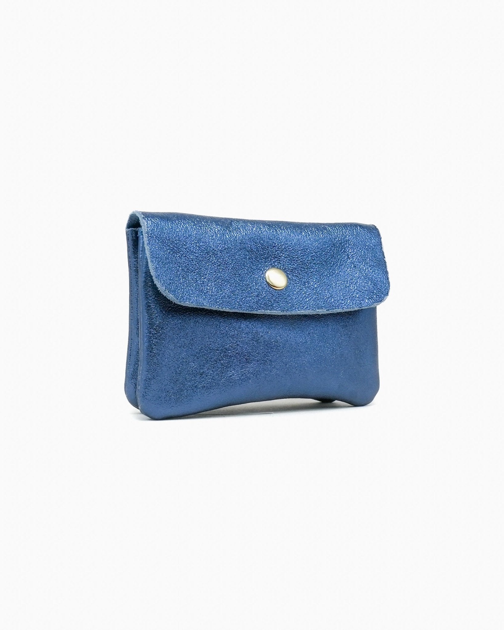 Royal Marais - Geldbeutel aus metallischem Leder | Marineblau - ROSA ECK - Blau, Geldbörse,
