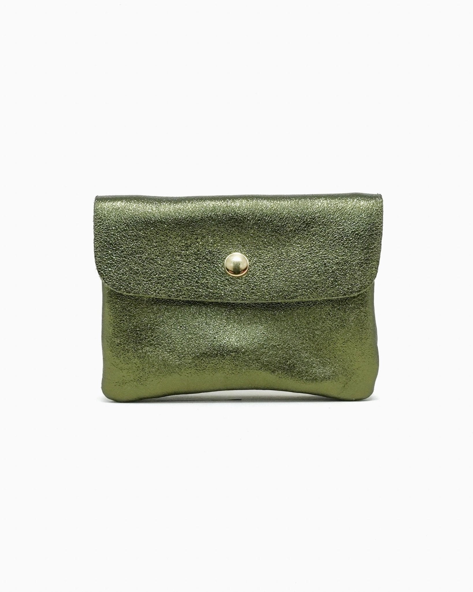 Royal Marais - Geldbeutel aus metallischem Leder | Persimmon - ROSA ECK - Geldbörse, Grün,