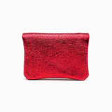 Royal Marais - Geldbeutel aus metallischem Leder | Rot - ROSA ECK - Geldbörse, ,