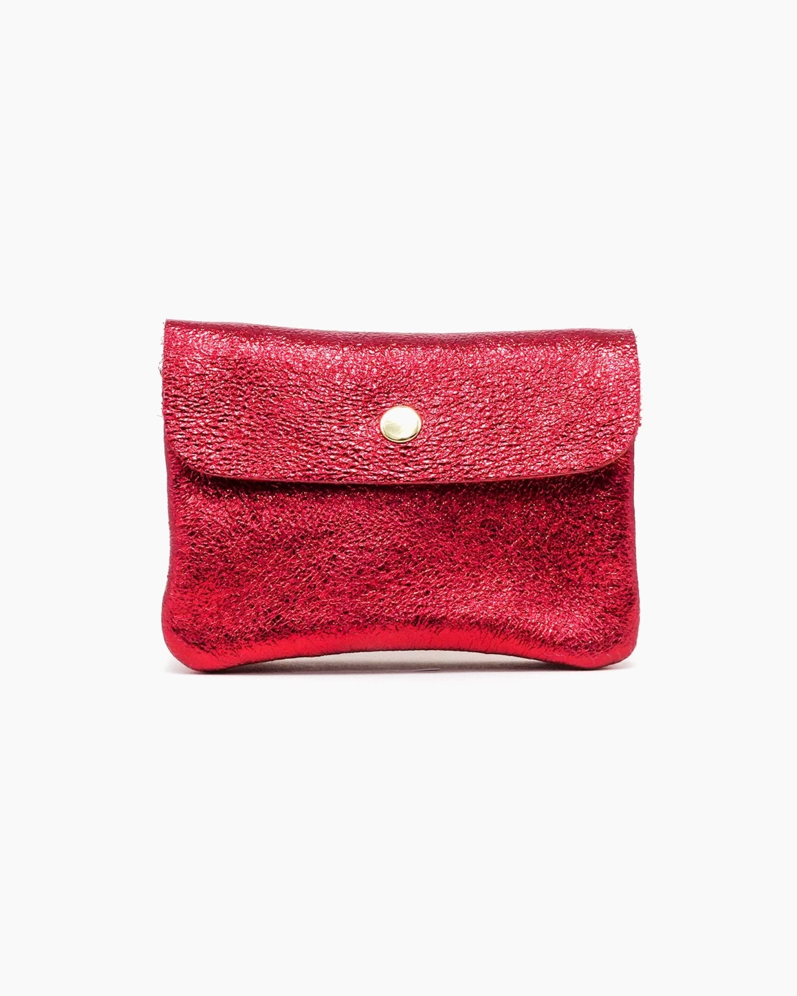 Royal Marais - Geldbeutel aus metallischem Leder | Rot - ROSA ECK - Geldbörse, ,