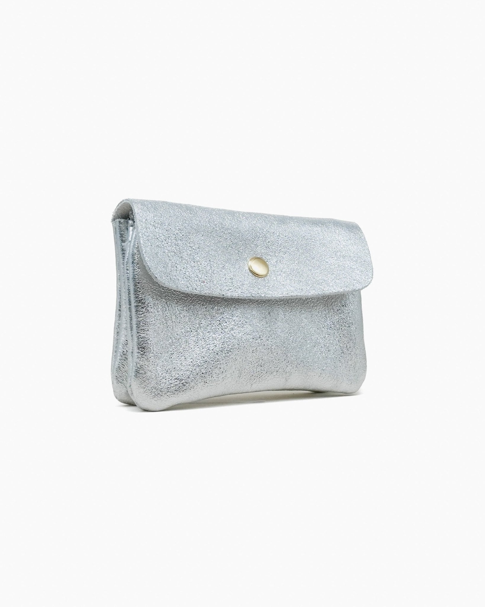 Royal Marais - Geldbeutel aus metallischem Leder | Silber - ROSA ECK - Geldbörse, Silver,