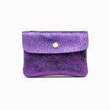 Royal Marais - Geldbeutel aus metallischem Leder | Violett - ROSA ECK - Geldbörse, Lila,