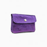 Royal Marais - Geldbeutel aus metallischem Leder | Violett - ROSA ECK - Geldbörse, Lila,