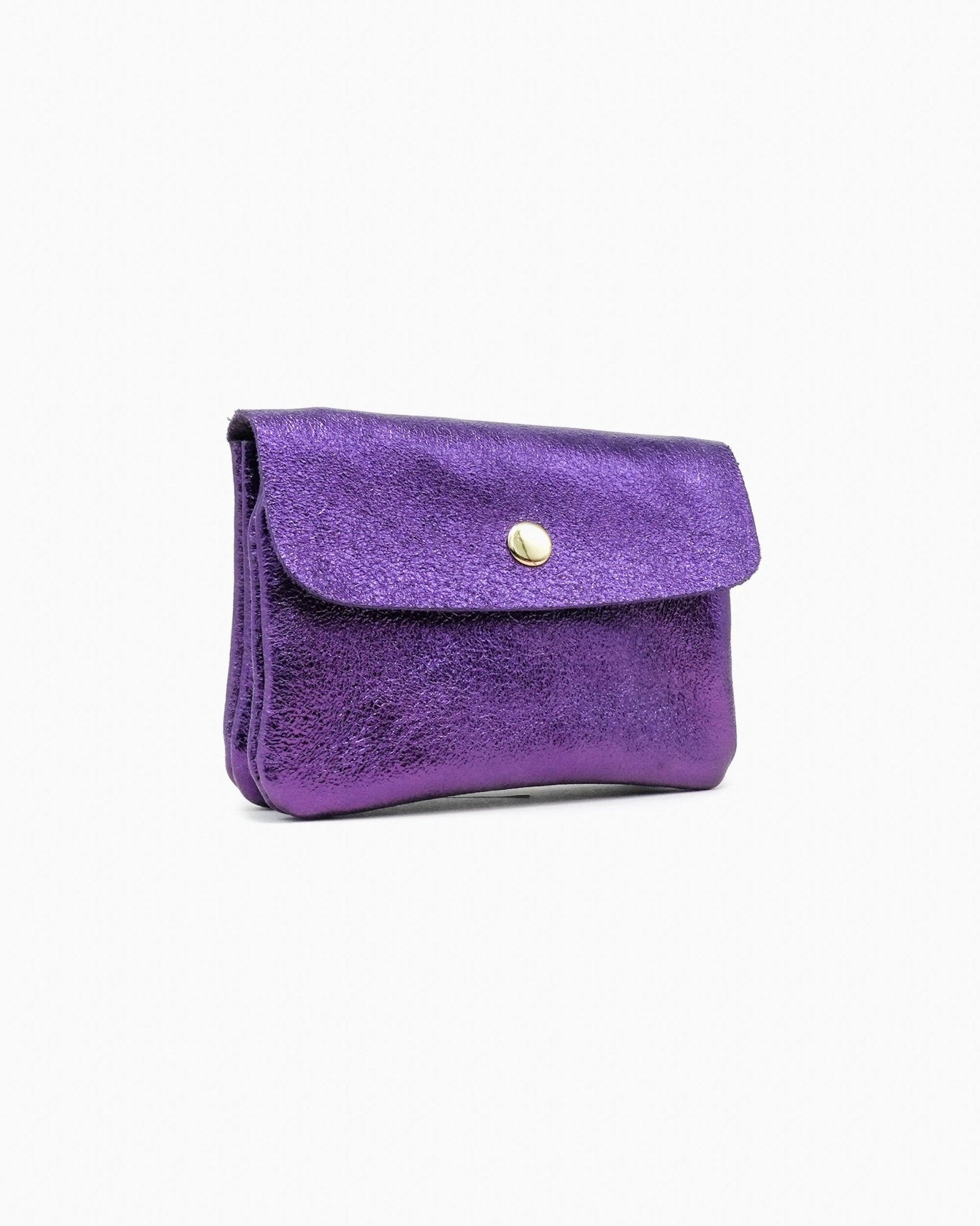 Royal Marais - Geldbeutel aus metallischem Leder | Violett - ROSA ECK - Geldbörse, Lila,