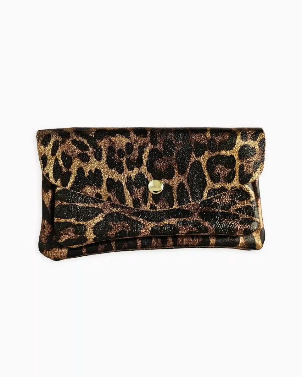 Royal Marais - Großer Geldbeutel aus metallischem Leder • Dark Leo - ROSA ECK Concept Store