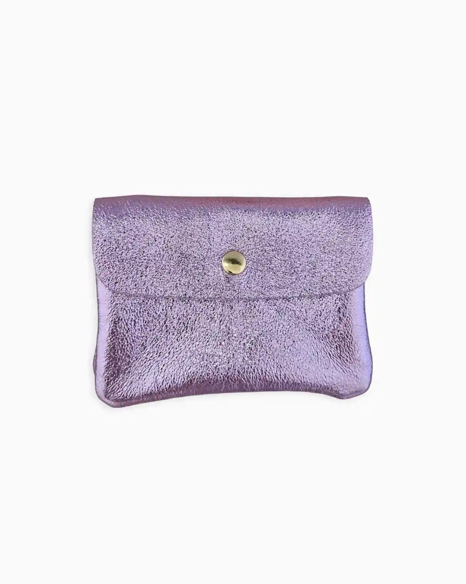 Royal Marais - Kleiner Geldbeutel aus metallischem Leder • Lila - ROSA ECK Concept Store