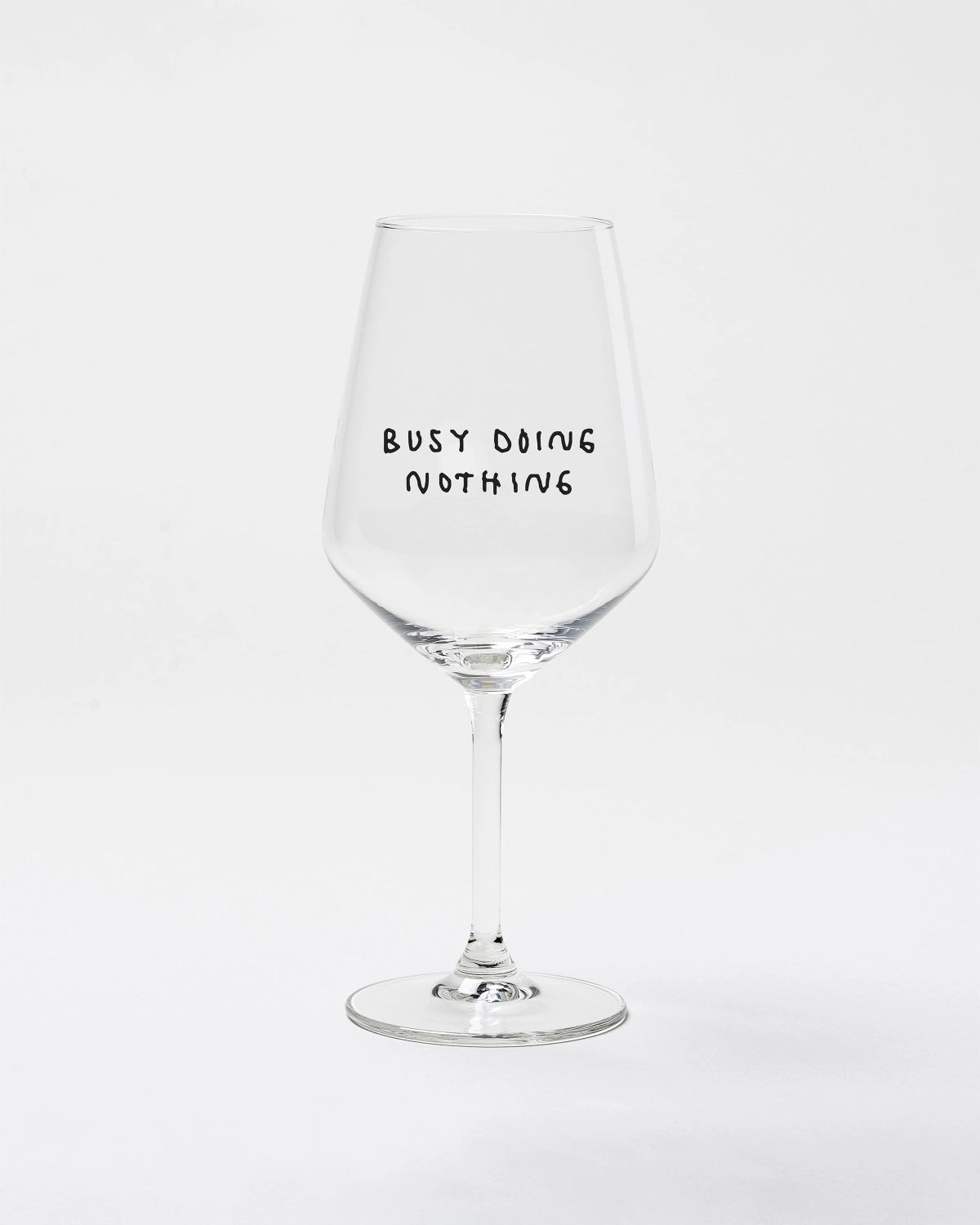 selekkt - BUSY DOING NOTHING Weinglas mit Spruch - Trinkglas - ROSA ECK Concept Store
