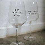 selekkt - DAY DRINKING CLUB Glas mit Spruch - Trinkglas - ROSA ECK Concept Store