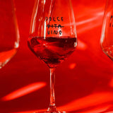 selekkt - DOLCE VINO Weinglas mit Spruch - Trinkglas - ROSA ECK Concept Store