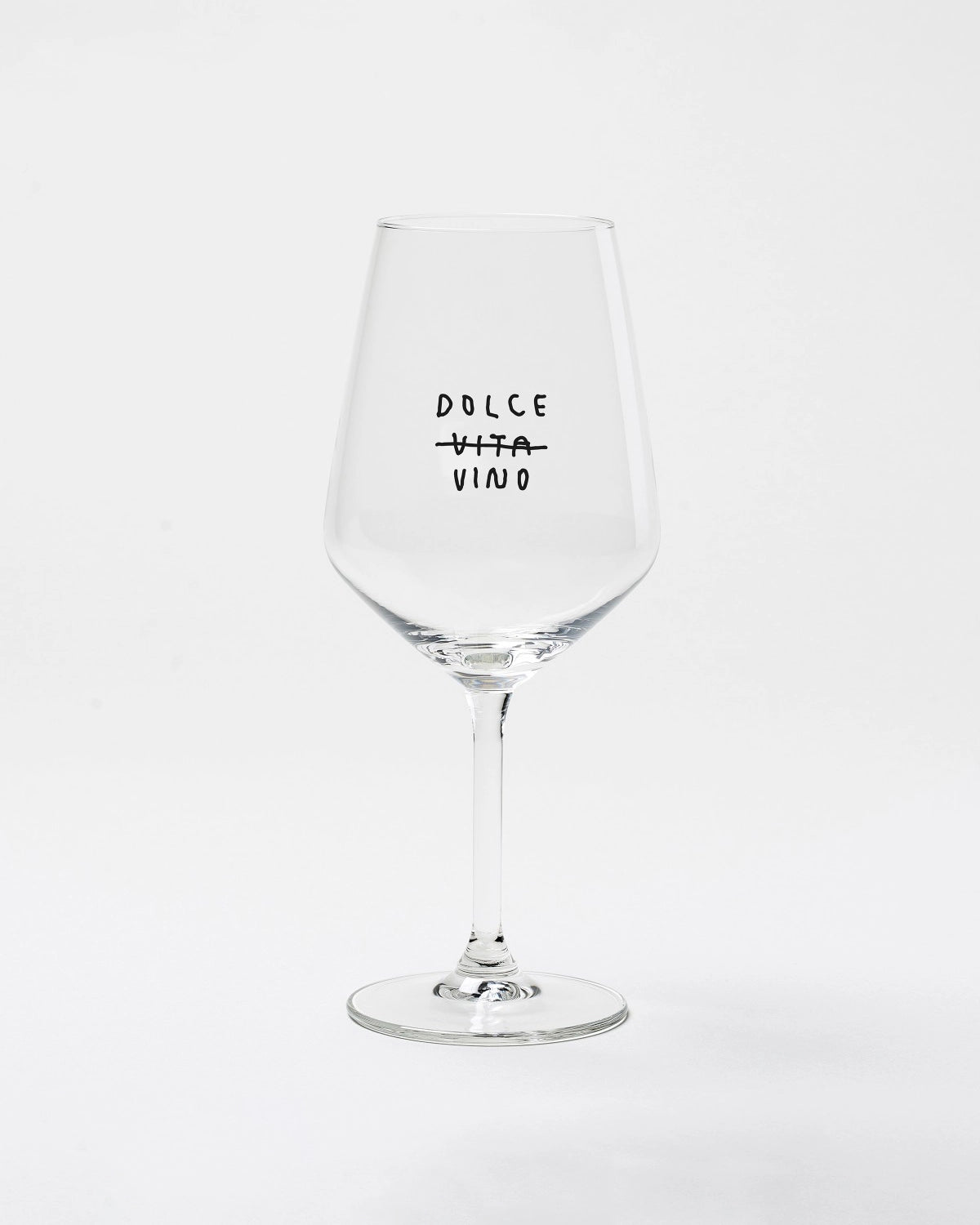 selekkt - DOLCE VINO Weinglas mit Spruch - Trinkglas - ROSA ECK Concept Store