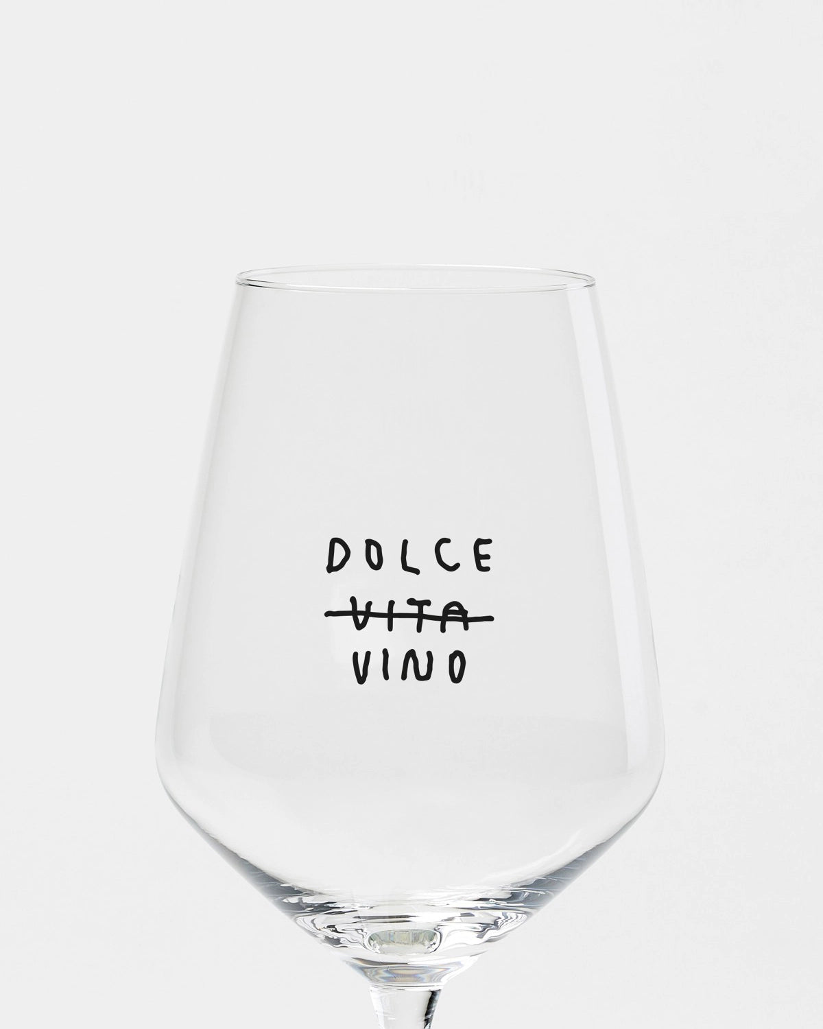 selekkt - DOLCE VINO Weinglas mit Spruch - Trinkglas - ROSA ECK Concept Store