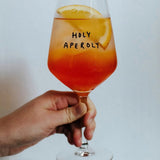 selekkt - HOLY APEROLY Glas mit Spruch - Trinkglas - ROSA ECK Concept Store