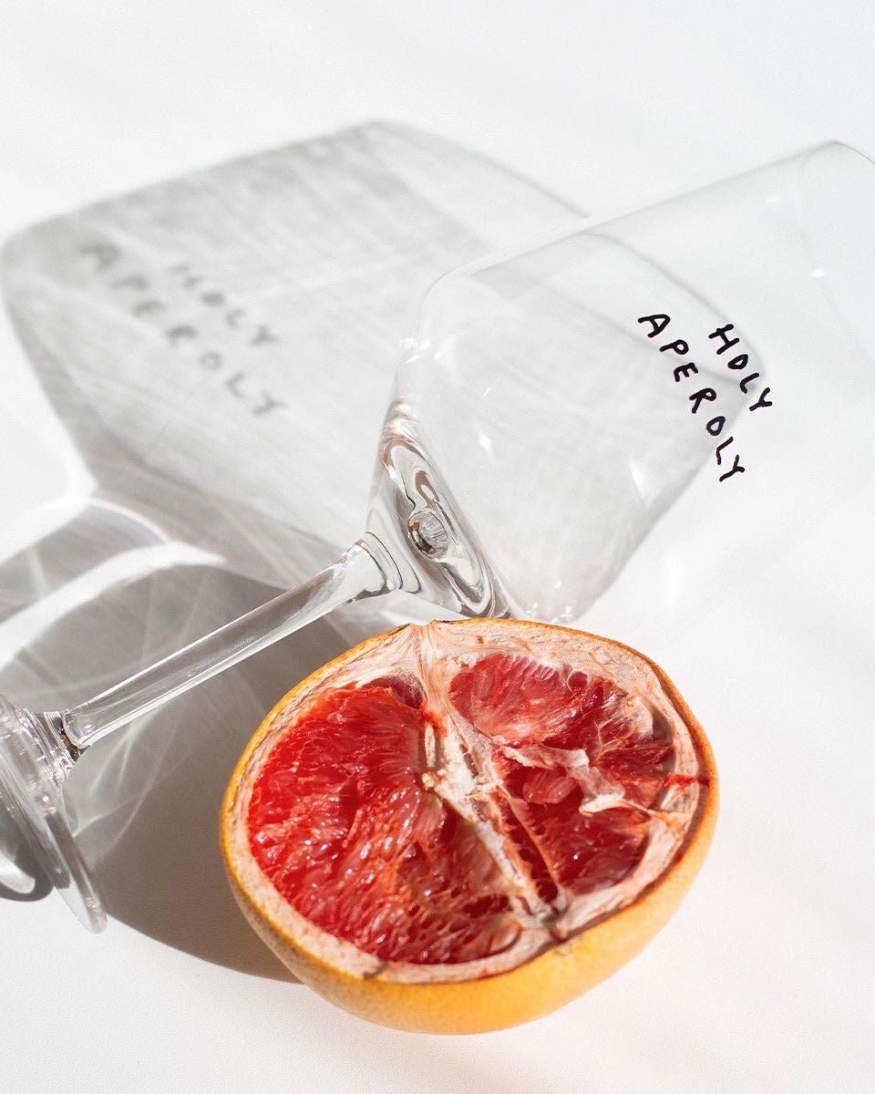 selekkt - HOLY APEROLY Glas mit Spruch - Trinkglas - ROSA ECK Concept Store