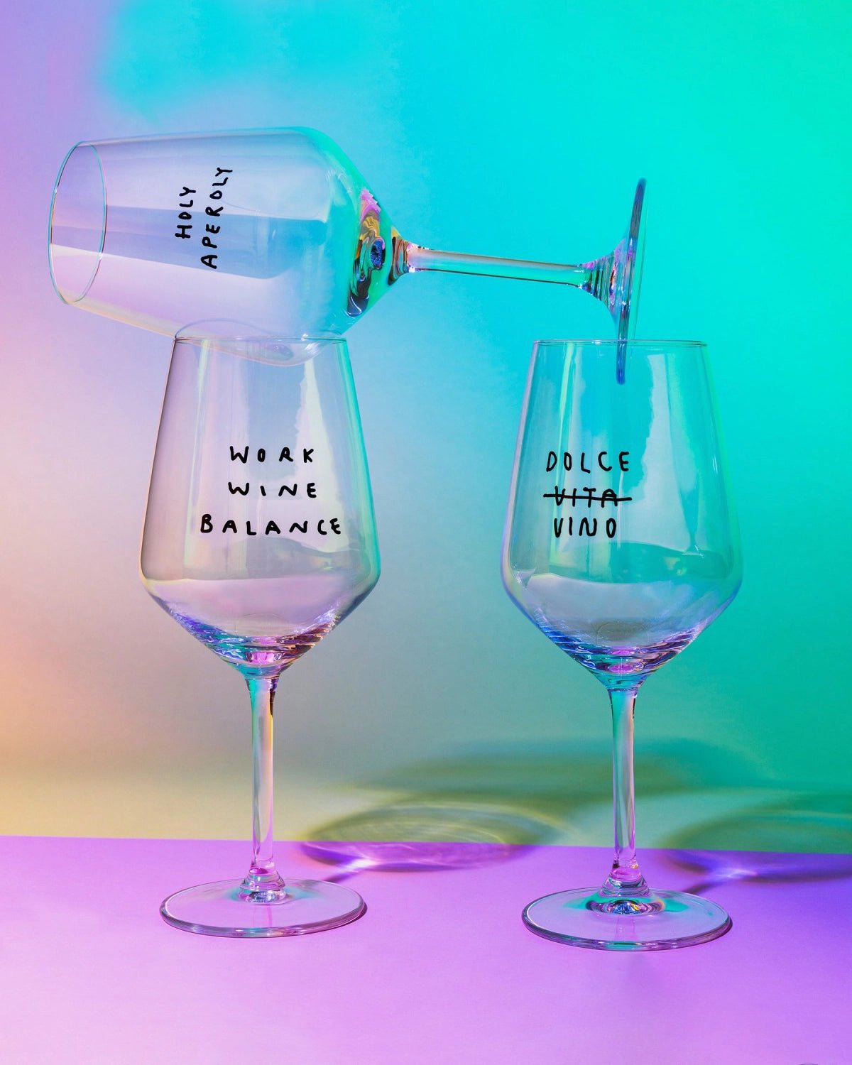 selekkt - HOLY APEROLY Glas mit Spruch - Trinkglas - ROSA ECK Concept Store