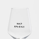 selekkt - HOLY APEROLY Glas mit Spruch - Trinkglas - ROSA ECK Concept Store
