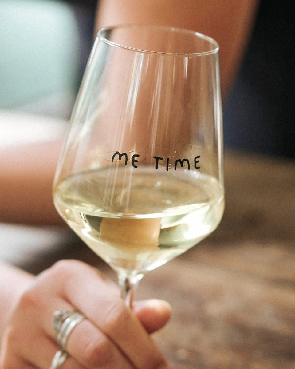 selekkt - ME TIME Weinglas mit Spruch - Trinkglas - ROSA ECK Concept Store