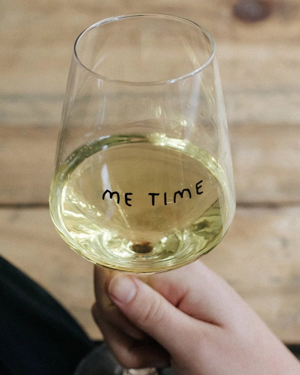 selekkt - ME TIME Weinglas mit Spruch - Trinkglas - ROSA ECK Concept Store