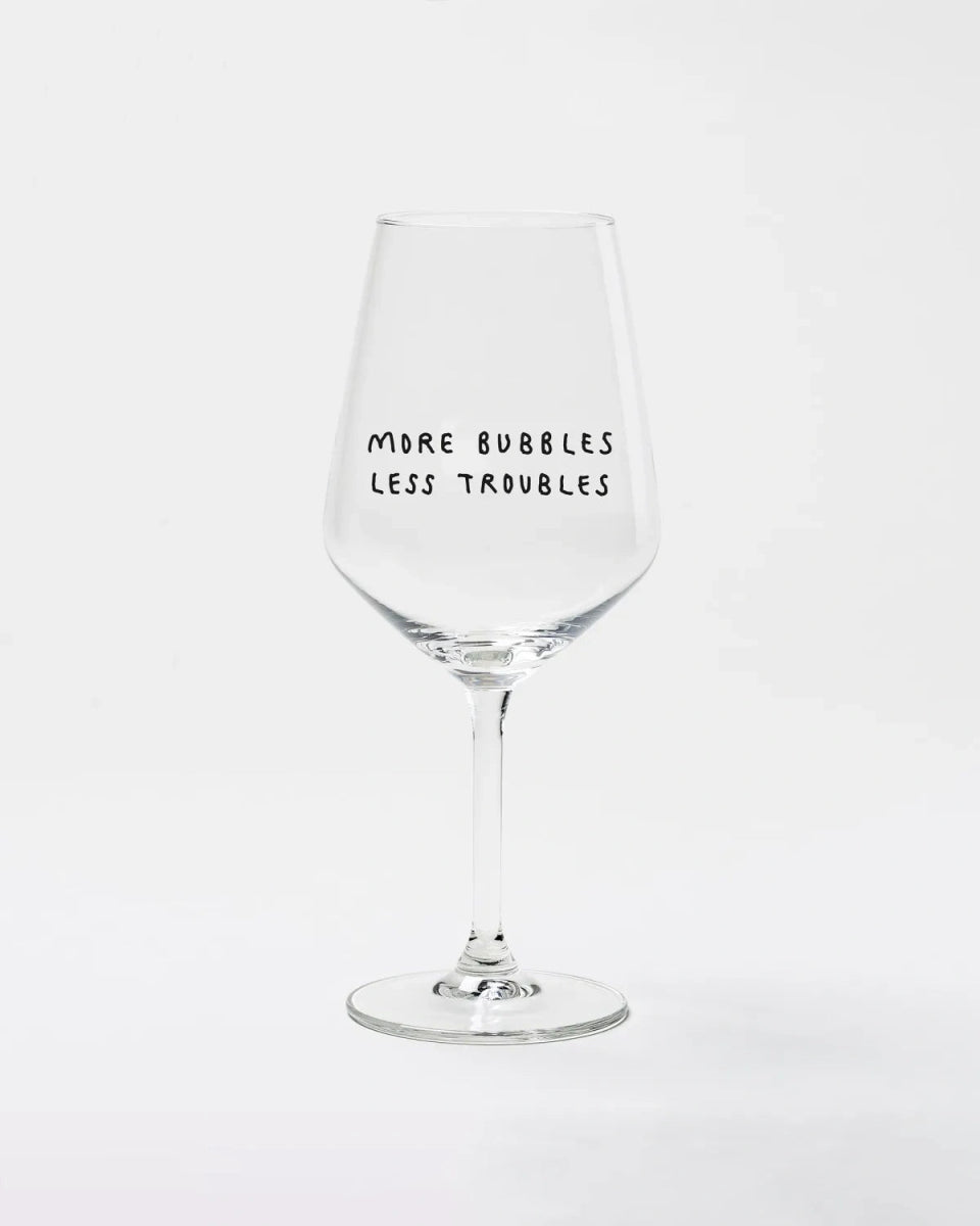 selekkt - MORE BUBBLES LESS TROUBLES Glas für Spritz - Trinkglas - ROSA ECK Concept Store