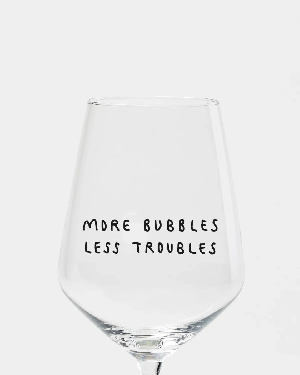 selekkt - MORE BUBBLES LESS TROUBLES Glas für Spritz - Trinkglas - ROSA ECK Concept Store