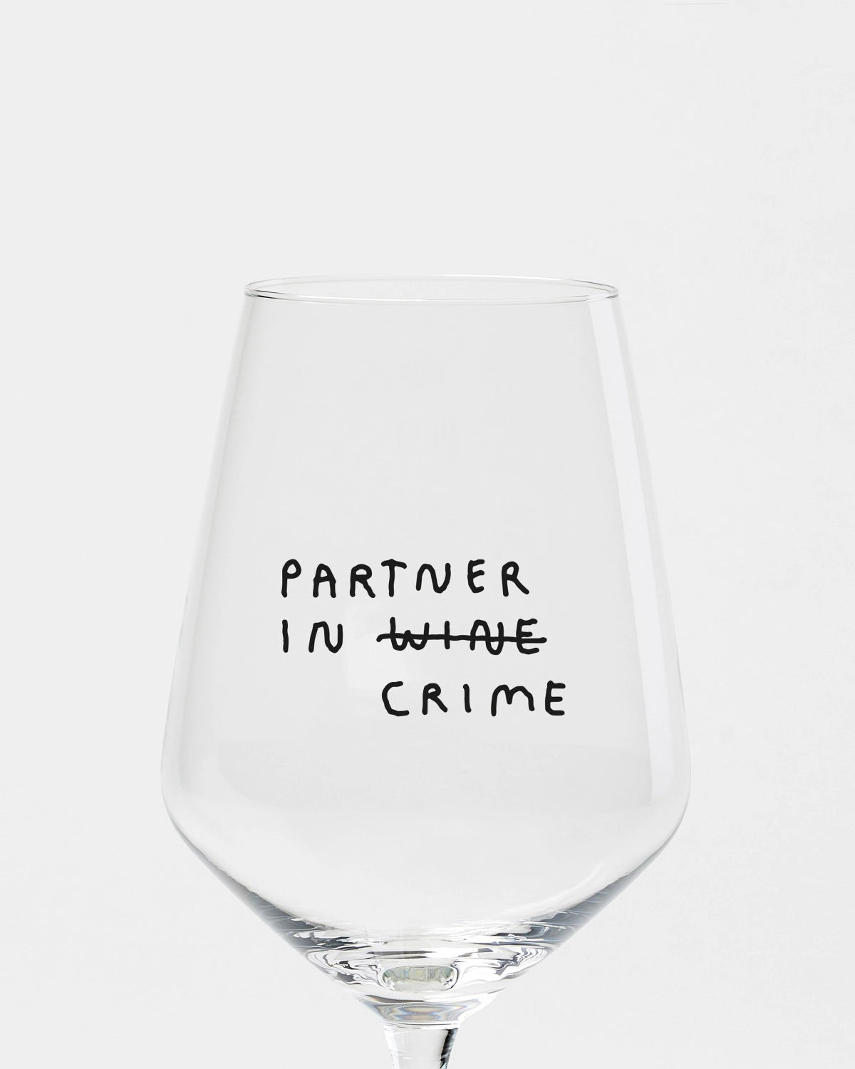 selekkt - PARTNER IN WINE Weinglas mit Spruch - Trinkglas - ROSA ECK Concept Store