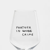 selekkt - PARTNER IN WINE Weinglas mit Spruch - Trinkglas - ROSA ECK Concept Store