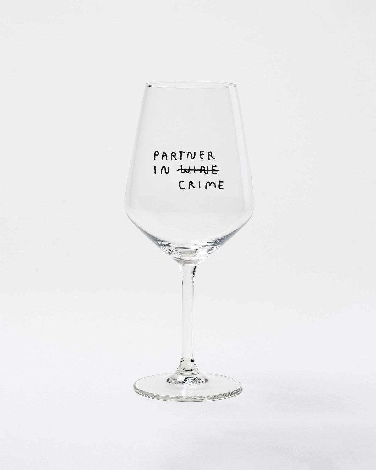 selekkt - PARTNER IN WINE Weinglas mit Spruch - Trinkglas - ROSA ECK Concept Store