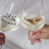 selekkt - WINE NOT? Weinglas mit Spruch - Trinkglas - ROSA ECK Concept Store
