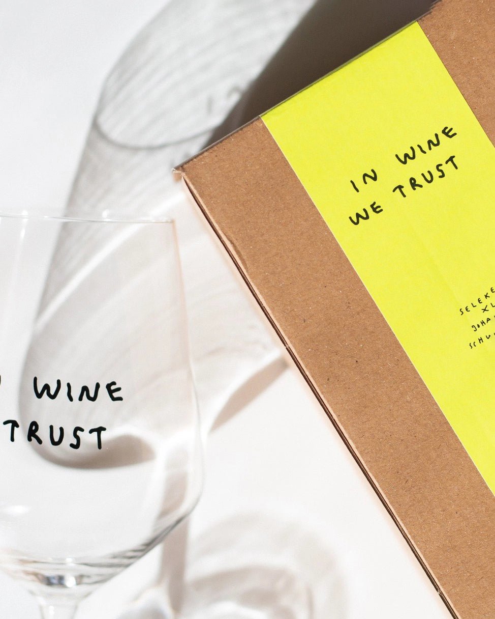 selekkt - WORK WINE BALANCE Weinglas mit Spruch - Trinkglas - ROSA ECK Concept Store