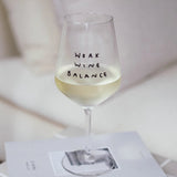 selekkt - WORK WINE BALANCE Weinglas mit Spruch - Trinkglas - ROSA ECK Concept Store