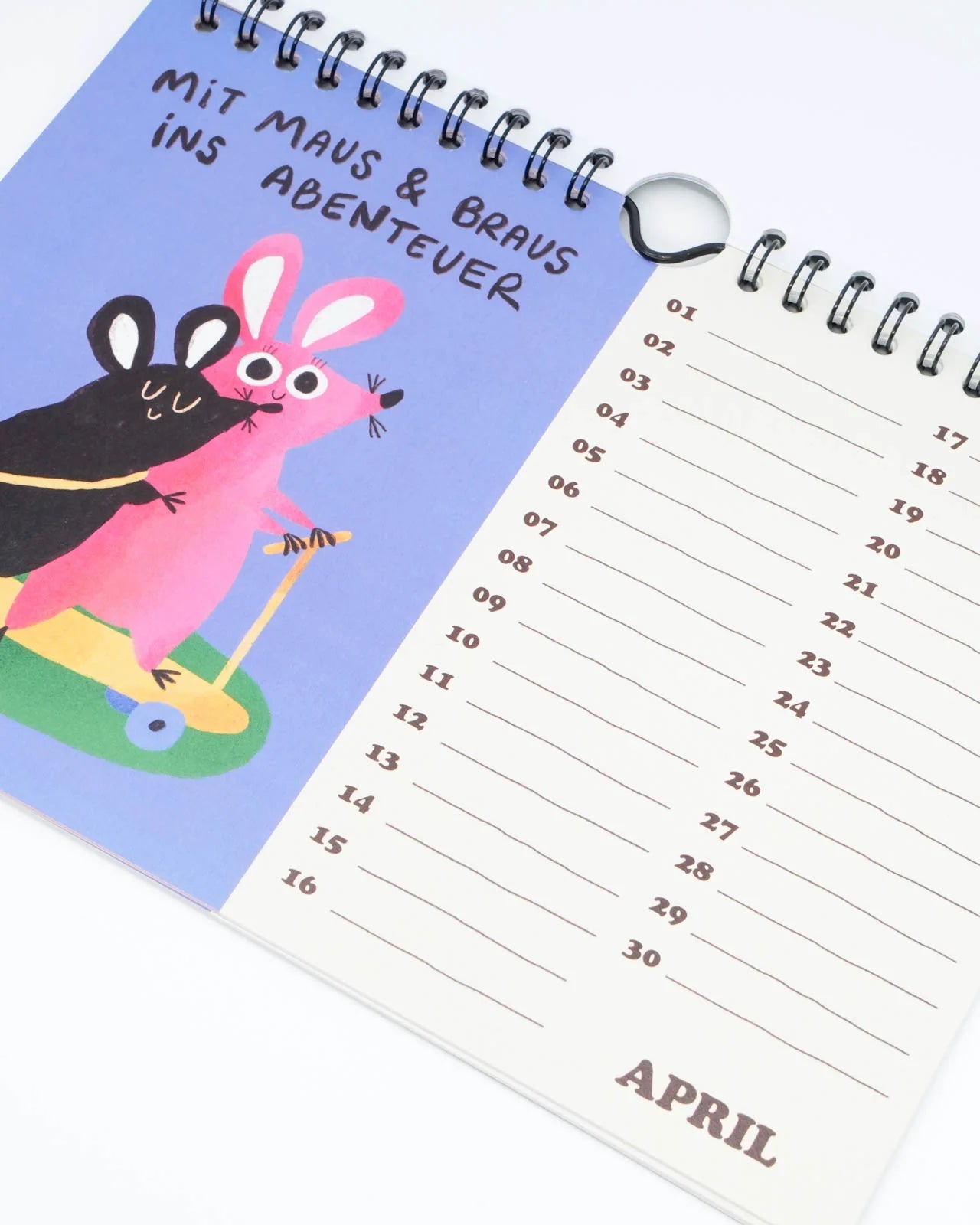 Slinga Illustration - Der Mausigste Kalender - Kalender - ROSA ECK Concept Store