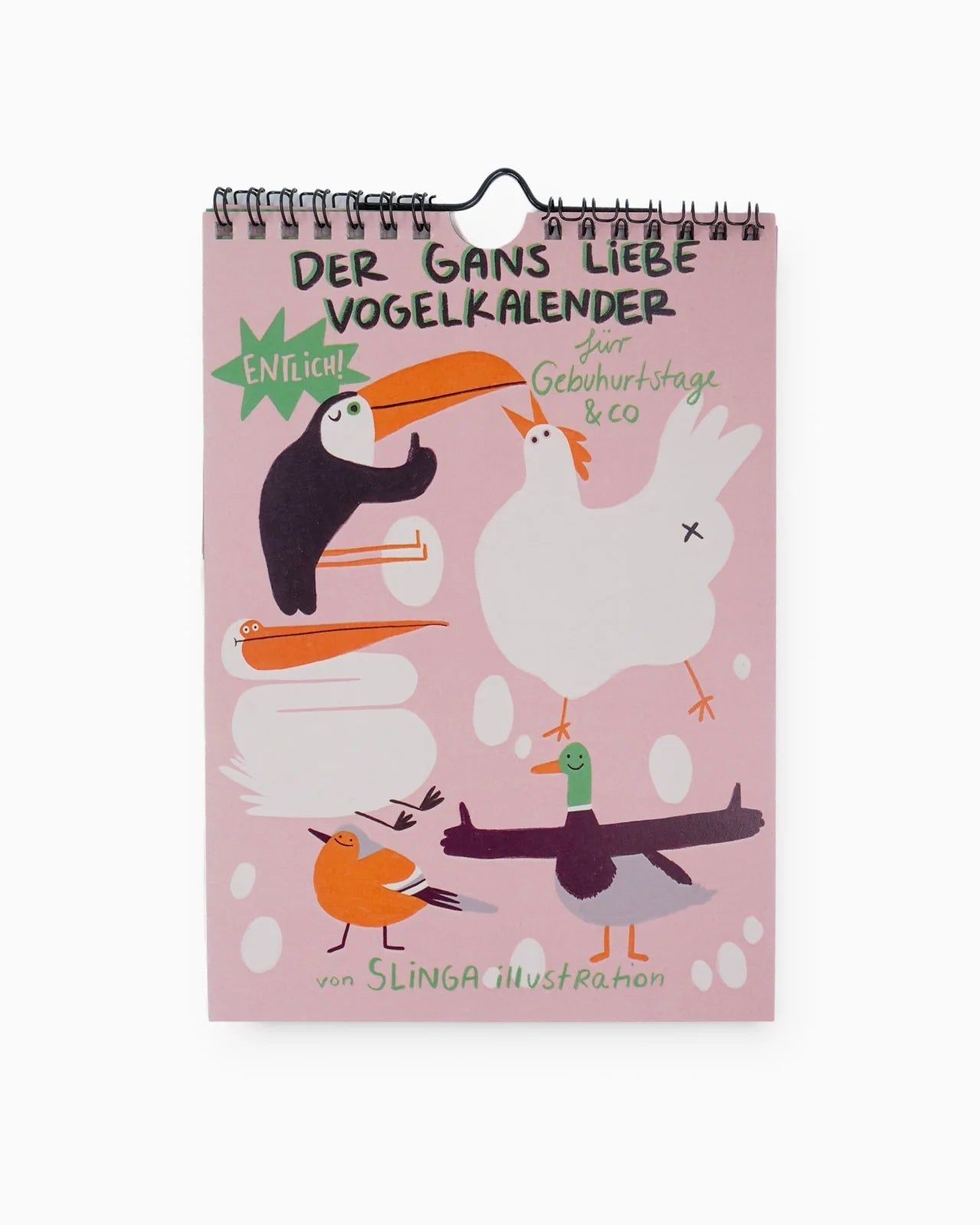 Slinga Illustration - Gans Lieber Vogelkalender - Kalender - ROSA ECK Concept Store