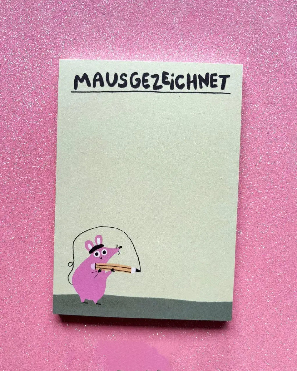 Slinga Illustration - MAUSGEZEICHNET Notizblock - Notizblock - ROSA ECK Concept Store