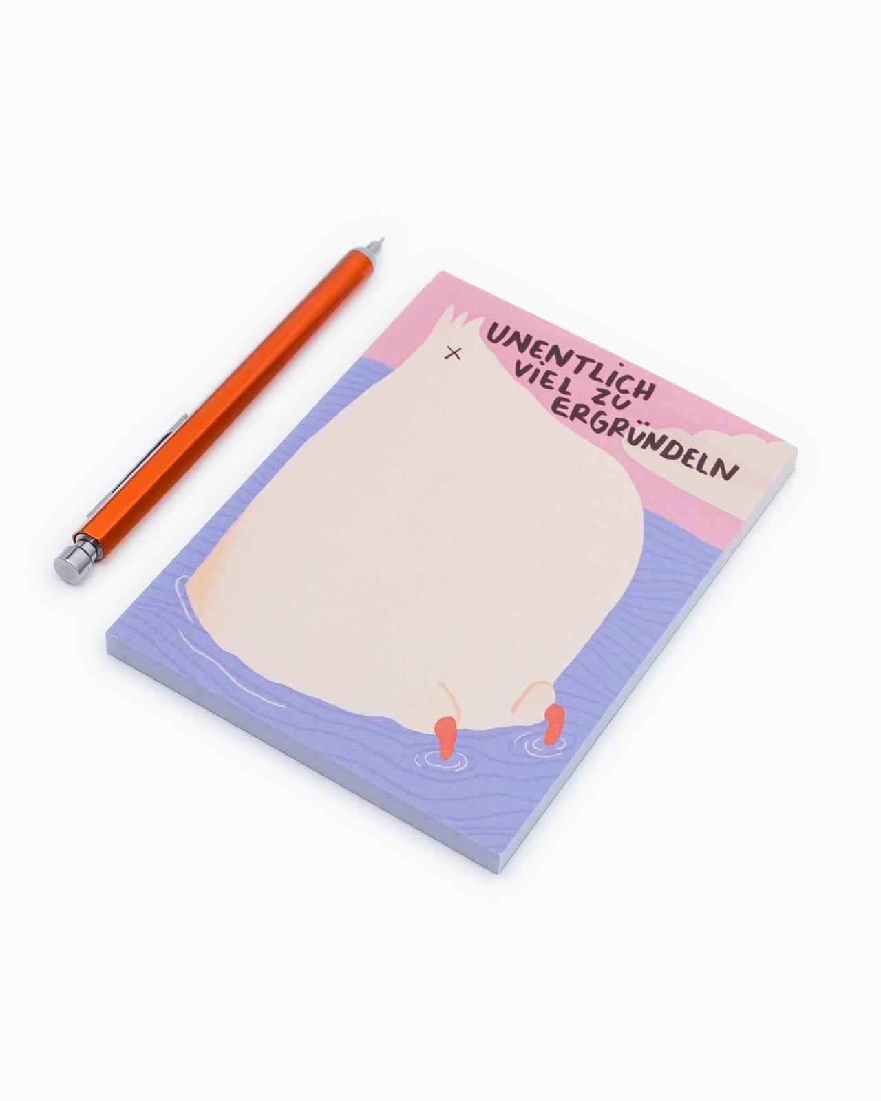 Slinga Illustration - UNENTLICH VIEL ZU ERGRÜNDELN Notizblock (A6) - Notizblock - ROSA ECK Concept Store