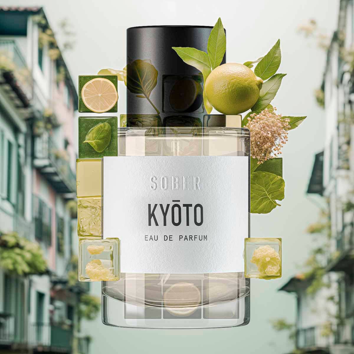 sober - KYŌTO Eau de Parfum - ROSA ECK - Rosa, Weiß,