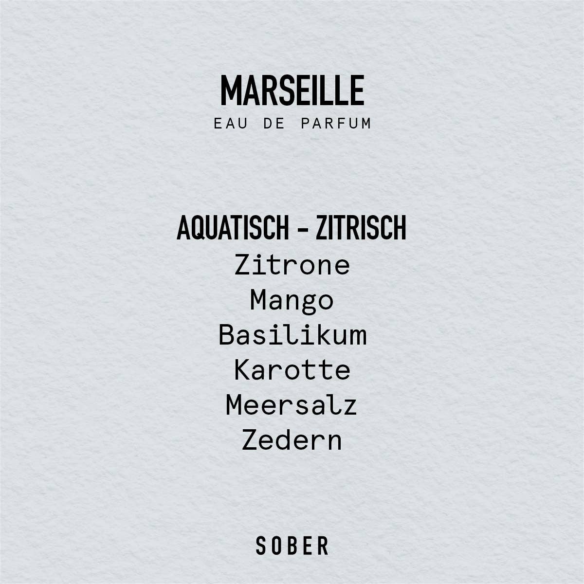 sober - MARSEILLE Eau de Parfum - ROSA ECK - Weiß, ,