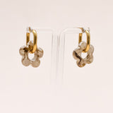 Sonstige - BEIGE CERAMIC FLOWER Hoops - ROSA ECK - Gold, ,