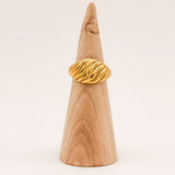 Sonstige - BIG SWIRL Ring - ROSA ECK - Gold, ,