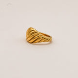 Sonstige - BIG SWIRL Ring - ROSA ECK - Gold, ,